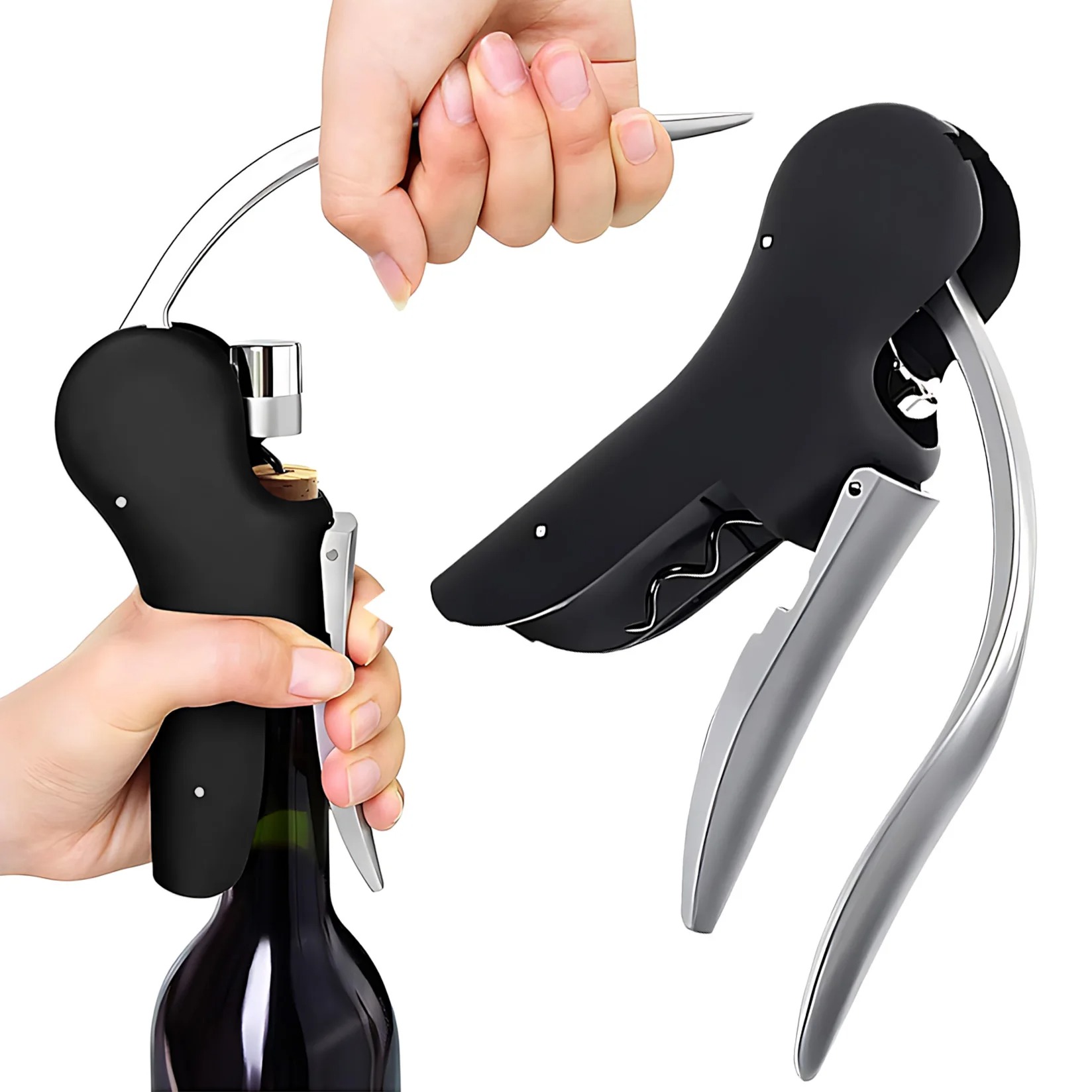Cork Screw Lever - Abridores de garrafas convenientes, conjunto de