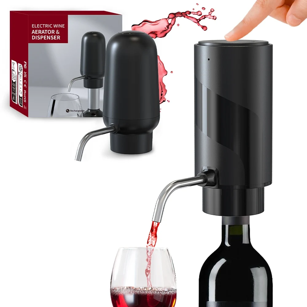 Decanter Aerator Set - Automático Recarregável One Touch Vinho Aerador,