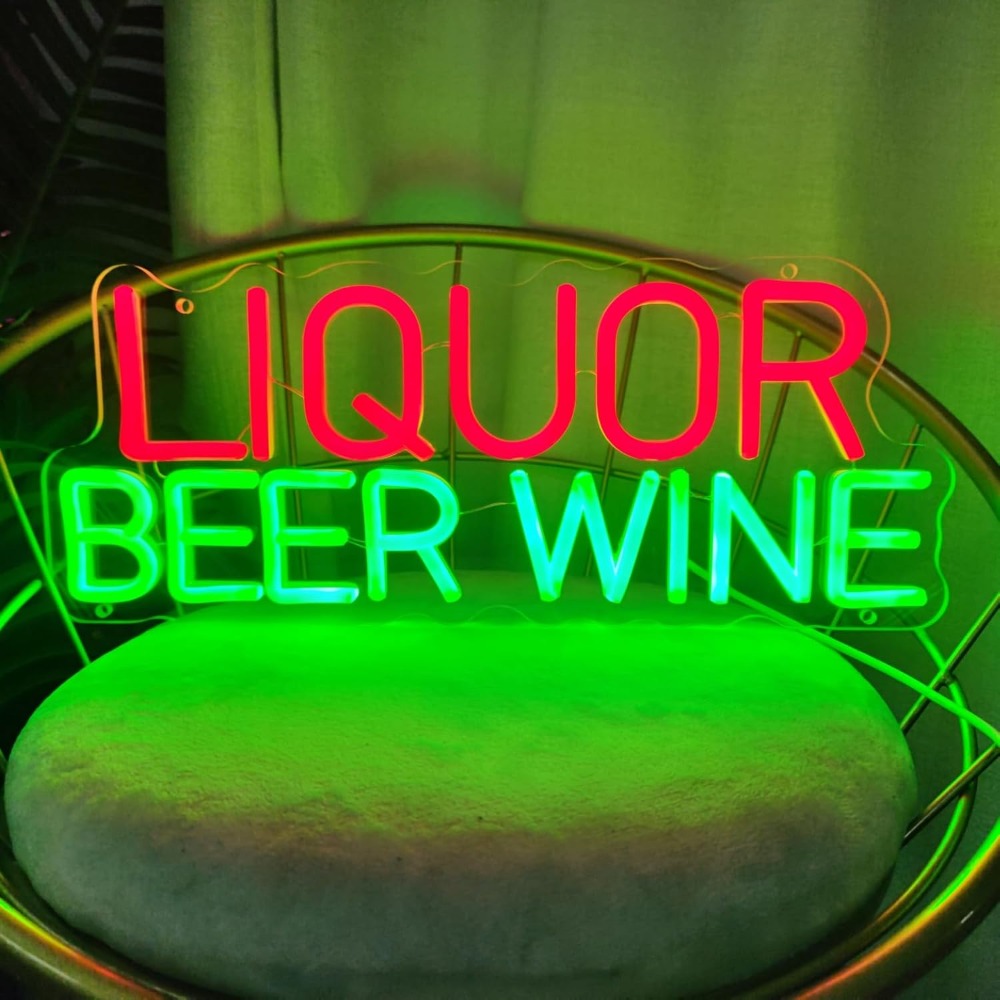 Wine Beer Store - Letreiro de LED Neon para Bebidas,