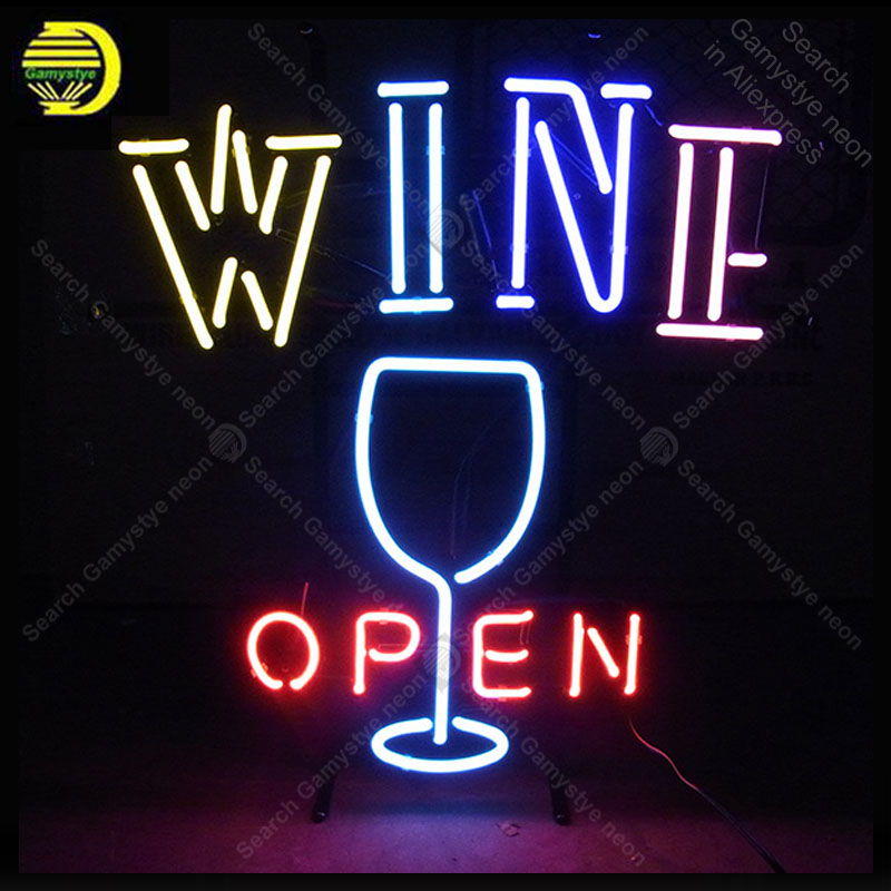 Wine Beer Store - Sinal de néon para vinho aberto
