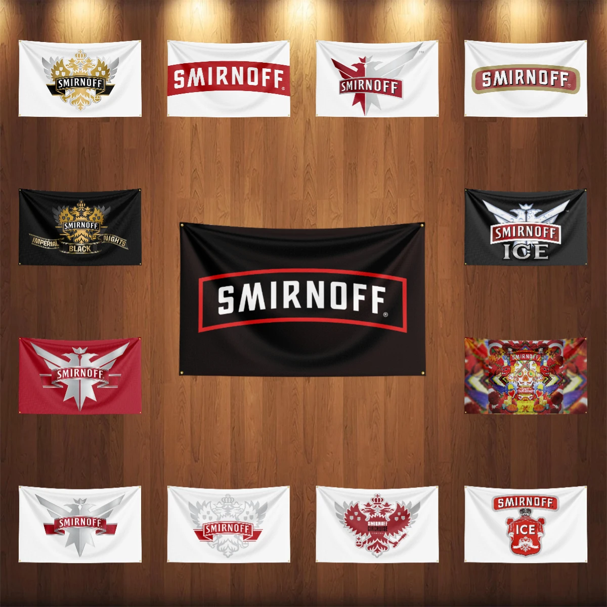 Wine Beer Rum - 3x5 pés s-smirnoffs vodkas bandeira poliéster