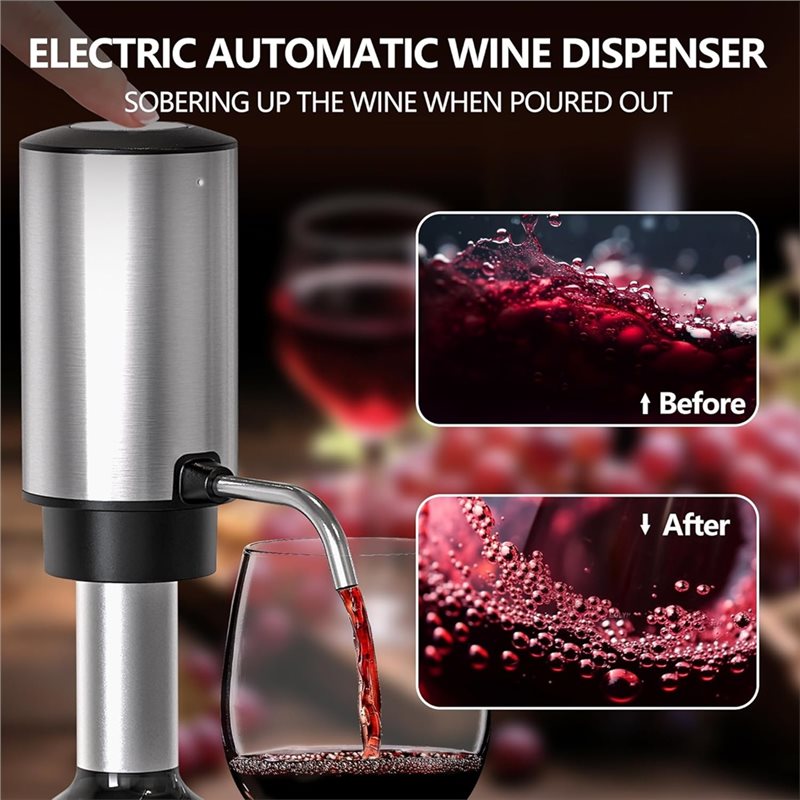 Abridor de Vinho Elétrico A84G - Decanter Aerator Set avaliação e preço