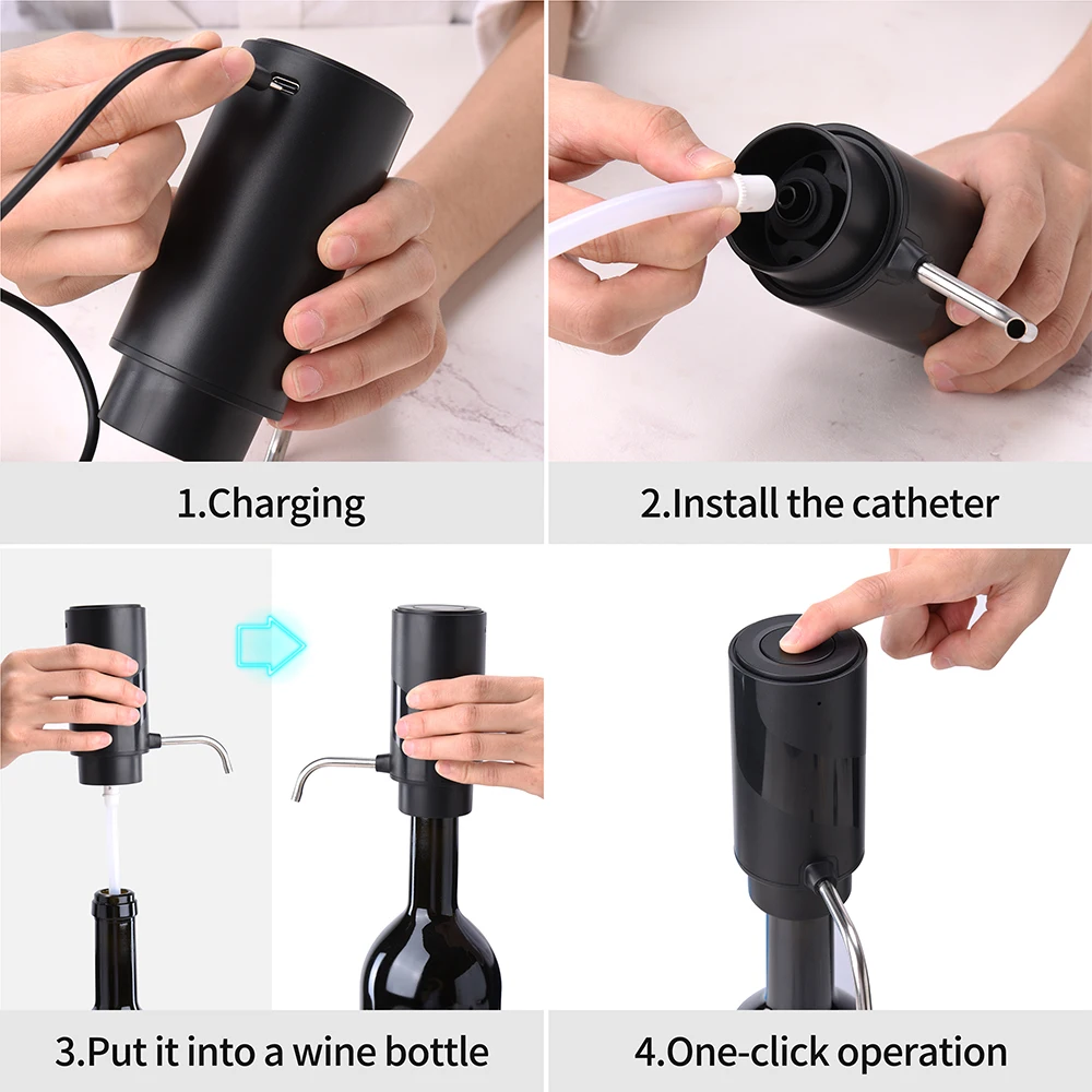 Automático Recarregável One To - Decanter Aerator Set avaliação e preço