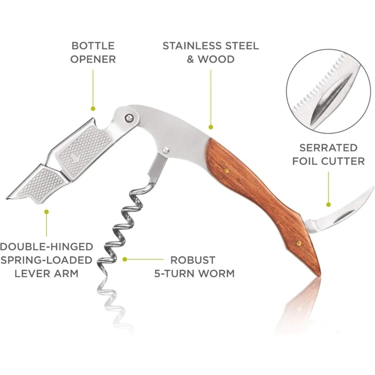 Sacaco-rolhas durável de aço i - Cork Screw Lever avaliação e preço