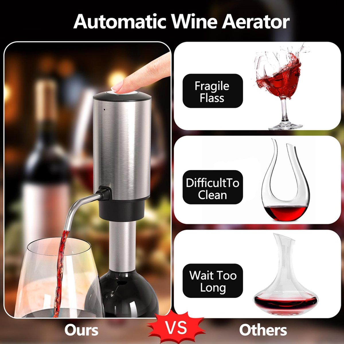 Etrt conjunto de decantador de - Decanter Aerator Set avaliação e preço