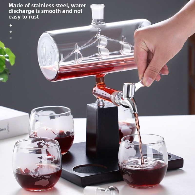 Decantador de vinho de vidro t - Decanter Aerator Set avaliação e preço