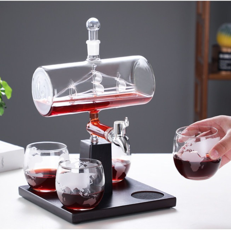 Decantador de vinho de vidro t - Decanter Aerator Set avaliação e preço