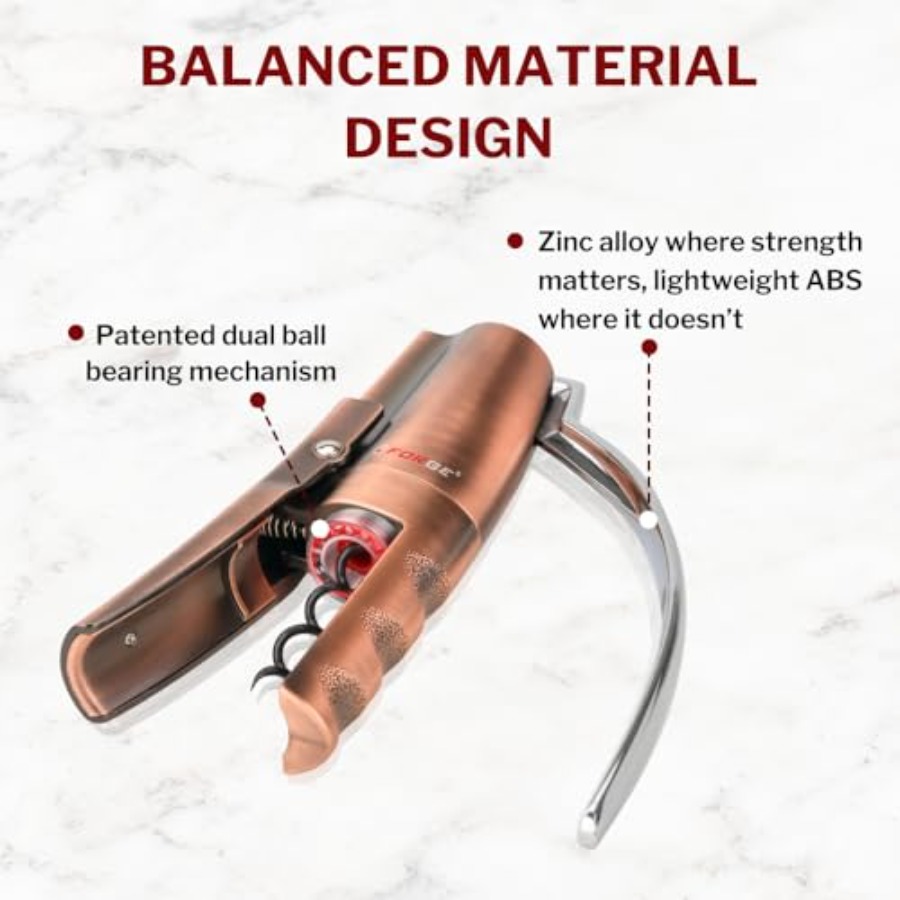 Abridor de Vinho Vertical Comp - Cork Screw Lever avaliação e preço