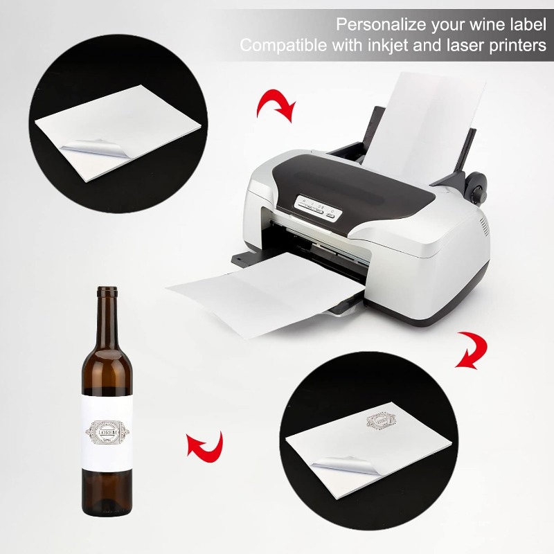 20 folhas/100 peças etiqueta d - Wine Bottle Size avaliação e preço