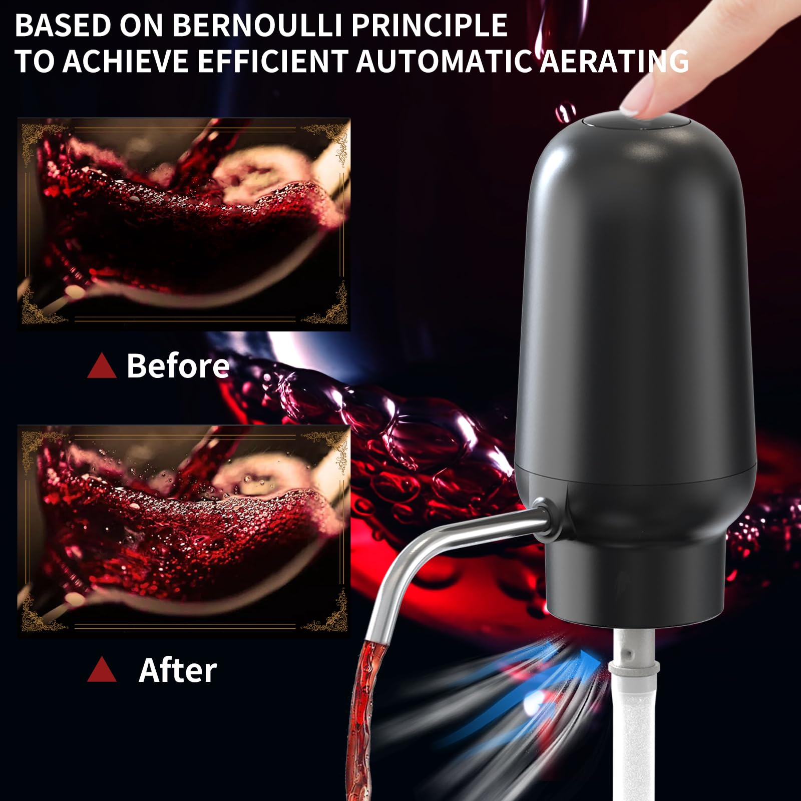 Aerador de vinho elétrico inte - Decanter Aerator Set avaliação e preço