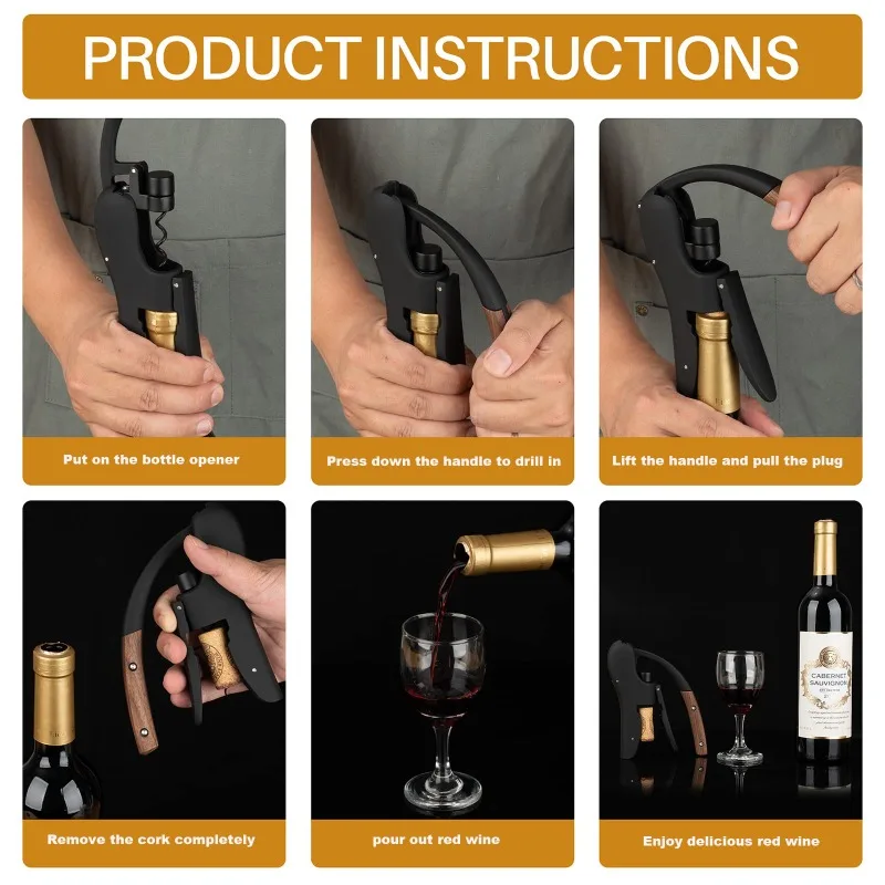 Abridor de Vinho Gooseneck - S - Cork Screw Lever avaliação e preço