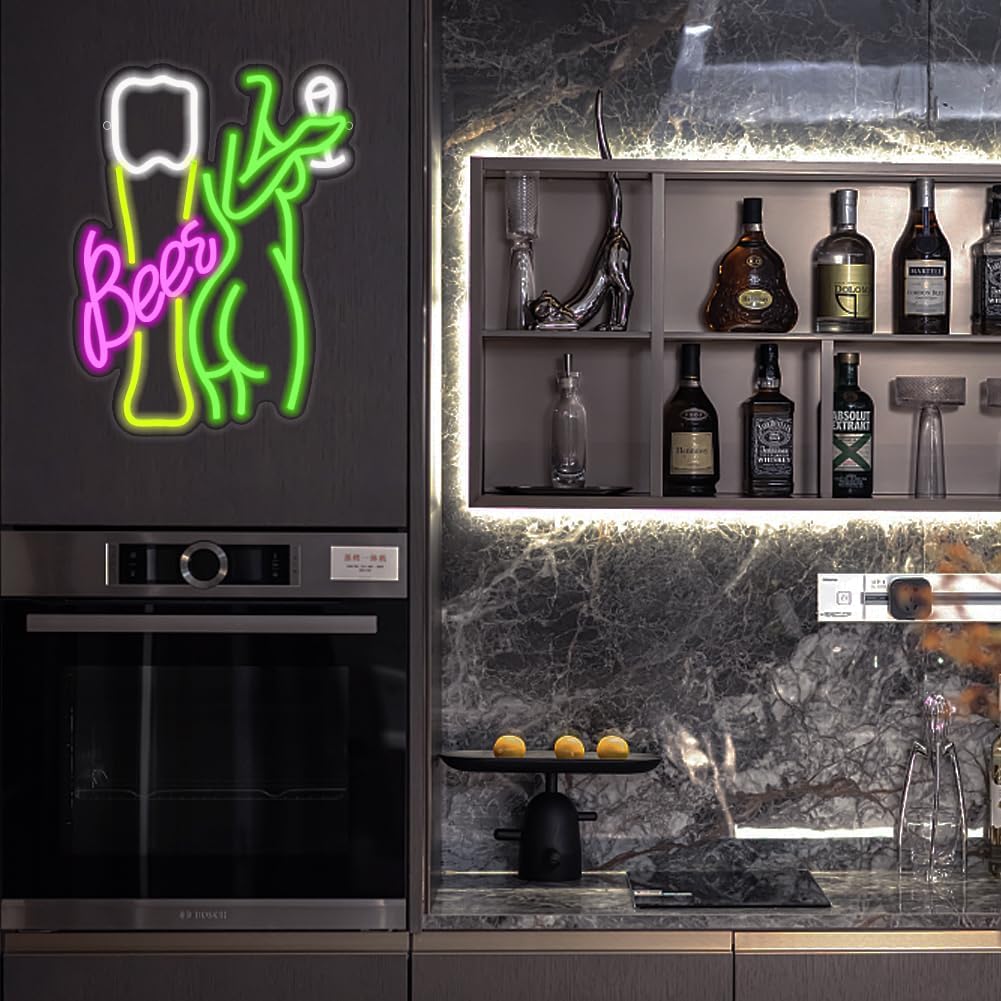 Letreiro Neon de Cerveja, Luz  - Wine Beer Store avaliação e preço