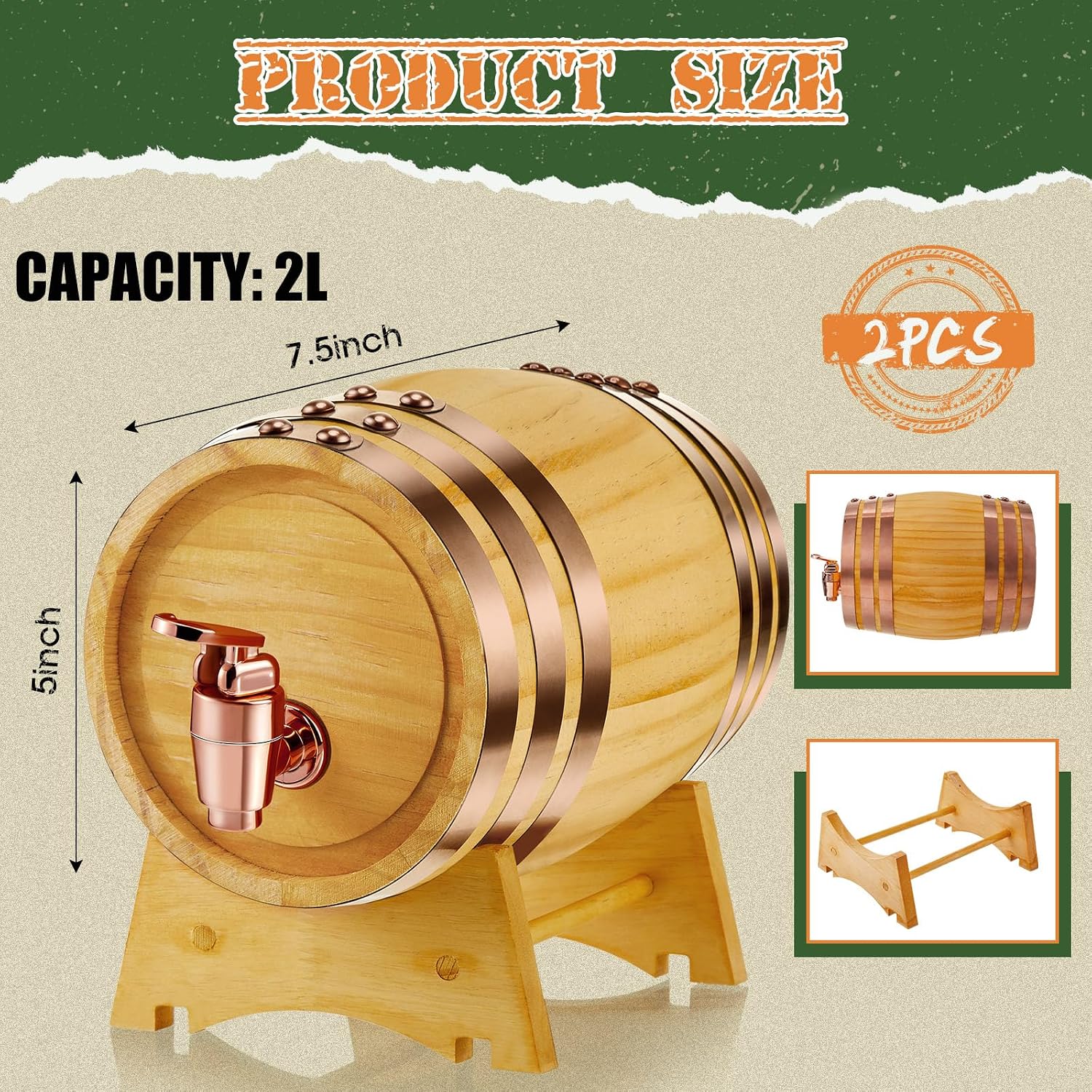 Conjunto com 2 Dispensadores d - Wine Beer Rum avaliação e preço