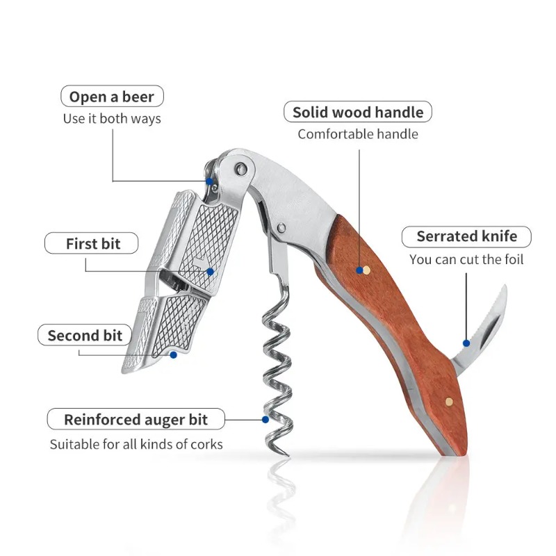 Saca-rolhas de Sommelier em Aç - Cork Screw Lever avaliação e preço